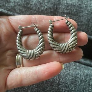 90s sterling silver hoop earrings